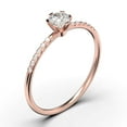 thumbnail image 3 of Dazzling Minimalist 0.55 Carat Classic Round Cut Diamond Moissanite Affordable Engagement Ring, Wedding Ring in 925 Sterling Silver With 18k Rose Gold Plating, Gift For Her, Minimal Gift, 3 of 3