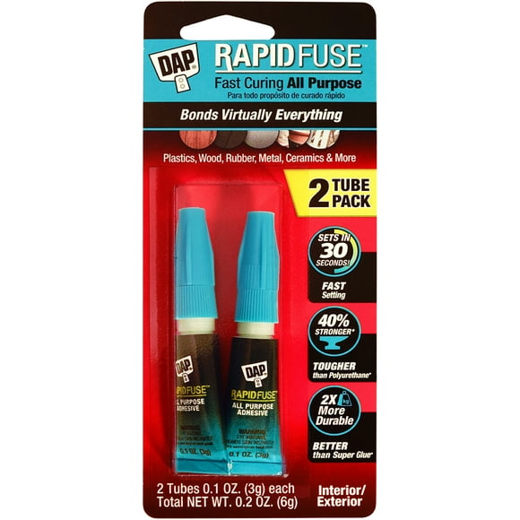 Dap Rapid Fuse All Purpose Glue Twin Pack-.1Oz