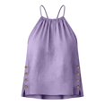 thumbnail image 5 of Womens Summer Tops Sexy Loose Pleated Back Side Split Sleeveless Halter Tops for Women Multicolor 3XL, 5 of 9
