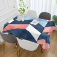 thumbnail image 2 of Yayeee Tablecloths 60" x 108" Rectangle Wrinkle Resistant Party Table Cover, Blue Geometric, 2 of 8