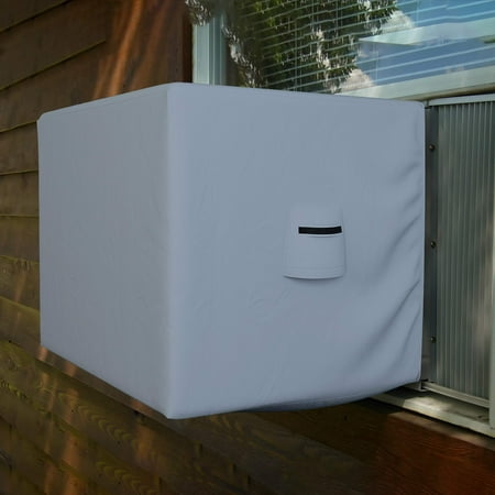 

Window AC Cover 18 Oz Waterproof - 100% Weather Resistant AC Window Unit Cover with Air Pockets and Elastic for Snug Fit (21W x 16D x 15H Grey)