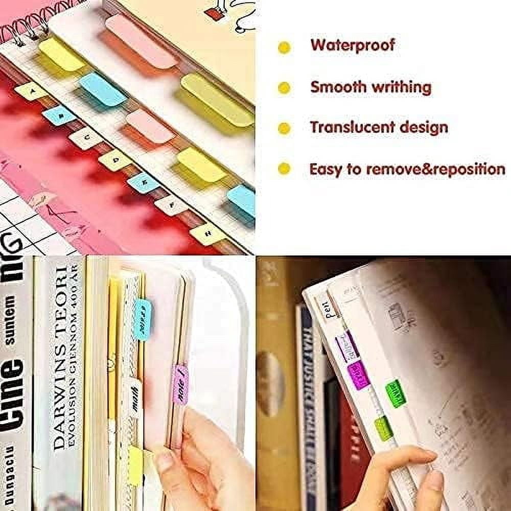 Tekola 900 Pieces Tabs Sticky Index Tabs,Writable and Repositionable File Tabs Flags Colored Page Markers Labels for Reading Notes, Books and Classify Files, 41 Sets (Index Tabs)