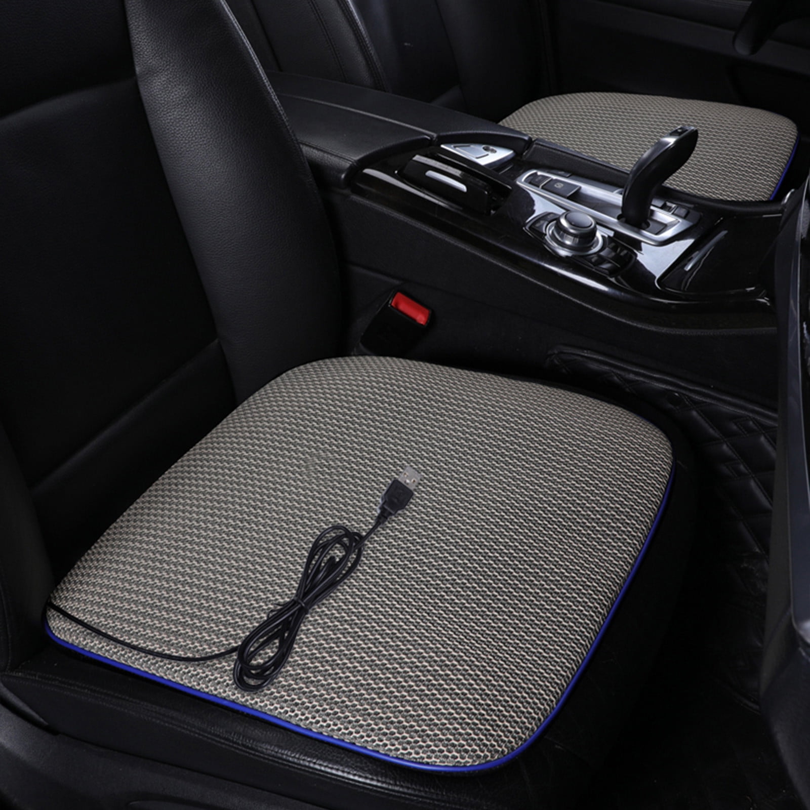Cooling Car Seat Cushion,Summer Ventilated Seat Cushion with USB Port, Automotive Adjustable Temperature Comfortable Cooling Car Seat Cushion,Universal Front Seat Covers Fit for Most Sedans