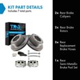 thumbnail image 2 of Kit de pastillas y discos de freno TRQ semimetálicas para Ford F-350 2017-21, 2 of 9