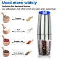 thumbnail image 2 of 2Pcs Electric Salt And Pepper Grinder Mill Set Gravity Sensor Battery Powered, 2 of 10
