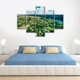thumbnail image 4 of TISHIRON 5PCS Framed Landscape Theme Canvas Wall Art Set,50"x24" River and Forest Scenery Wall Canvas Art Decor, 4 of 7