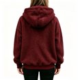 thumbnail image 2 of Women's Polar Fleece Half Zip Sweatshirt, Funnel Neck Long Sleeve Pullover with Side Pockets, 2 of 4