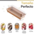 thumbnail image 2 of Paquete de 50 Cajas Para Postres, Cajas de Papel para Postres y Embutidos con Tapas Transparentes, Cajas para Galletas y Alimentos, Resistentes para Presentación de Comida, 2 of 4