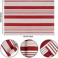 thumbnail image 3 of Red and White Striped Outdoor Rug 24'' x 35'' Door Mat Outdoor Machine Washable Welcome Mats Cotton Hand-Woven Entryway Rug for Front Porch/Entryway/Laundry/Bathroom/Bedroom, 3 of 7
