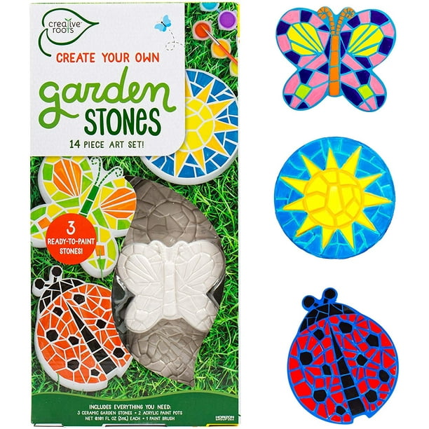 Creative Roots Paint Your Own Stepping Stones Multipack with Ladybug