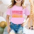 thumbnail image 2 of Hessimy Girls Ruffle Sleeve T Shirts Summer Short Sleeve Casual Cute Crewneck Tops Tees(Pink,5-6 Years), 2 of 4