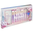 thumbnail image 3 of Pink Viva 9-Piece Purple Metallic Mermaid Makeup Brush Set, 3 of 17