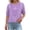Purple-plus size tops, variant on FNFYFH Plus Size Embroidered Boho Tops for Women Trendy 3/4 Length Sleeve Cotton Shirts Fashion Dressy Casual Blouses