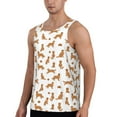 thumbnail image 2 of Lsque Labrador Retriever Dog Pattern Mens Tank Tops Muscle Athletic Quick Dry Sleeveless Workout Fitness T Shirts Beach Tank Top, Loose-fit Sleeveless Shirt for Men-Medium, 2 of 7