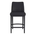 thumbnail image 2 of Modern Faux Leather and Metal 26" Counter Stool, Set of 2 - Black, 2 of 7