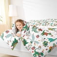 thumbnail image 4 of Castle Fairy Kids Kawaii Dinosaur 2pcs Bedding Comforter Set,Christmas Snowman Twin Comforter Sets,Festival Xmas Breathable Bedding Set,Lightweight Room Decor, 4 of 8