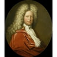 thumbnail image 2 of Pieter Van Der Werff 15x17 Black Ornate Wood Framed Double Matted Museum Art Print Titled - Portrait of Mr. Brust (1710), 2 of 5