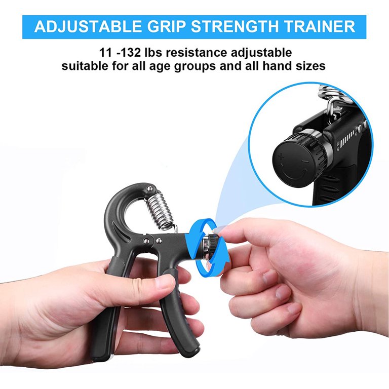 Longang Hand Grip Strengthener with Adjustable Resistance 11-132 Lbs  (5-60kg), Wrist Strengthener with Counter, Forearm Gripper, Hand Workout