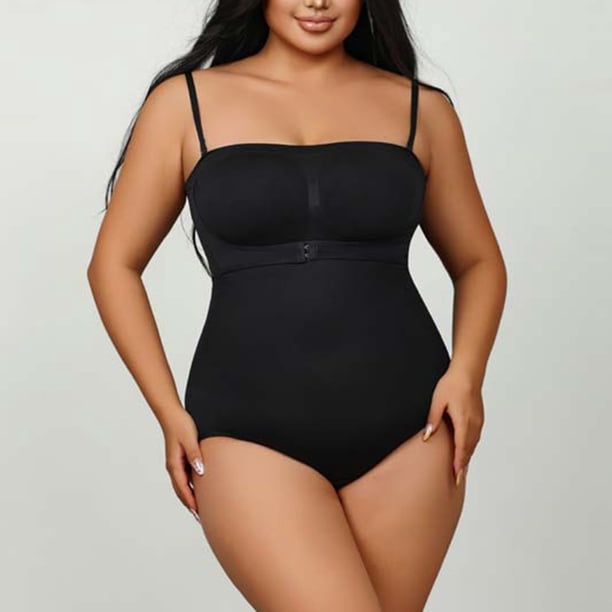 TaTaai Tight Strapless Shapewear Jumpsuit, Women's Solid Color Open Suspender Bodysuit, High Elastic Design, Ideal for Four Season Daily Wear Gift