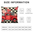 thumbnail image 5 of TIAOTIAOHOU Valentine's Day Throw Pillow Covers, Buffalo Plaid Farmhouse Cushion Case Decor, Polka Dots Heart Truck Decoration for Sofa Couch, 5 of 5