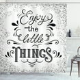 thumbnail image 1 of Ambesonne Saying Shower Curtain, Hand Lettering Paisley, 69"Wx75"L, Black and White, 1 of 3