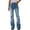 Blue, variant on TSADFHJI Skirts for Girls 10-12 Womens Pants Printed Pattern Loose Flared Hem Jeans Stretch Flared Bottoms L Purple