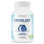 All Natural Sleep Aid - Cryosleep  Fall Asleep Fast  Have a Calm & Restful Night of Sleep  Chamomile & Melatonin  Non Habit Forming - Made in USA  1 Month Supply