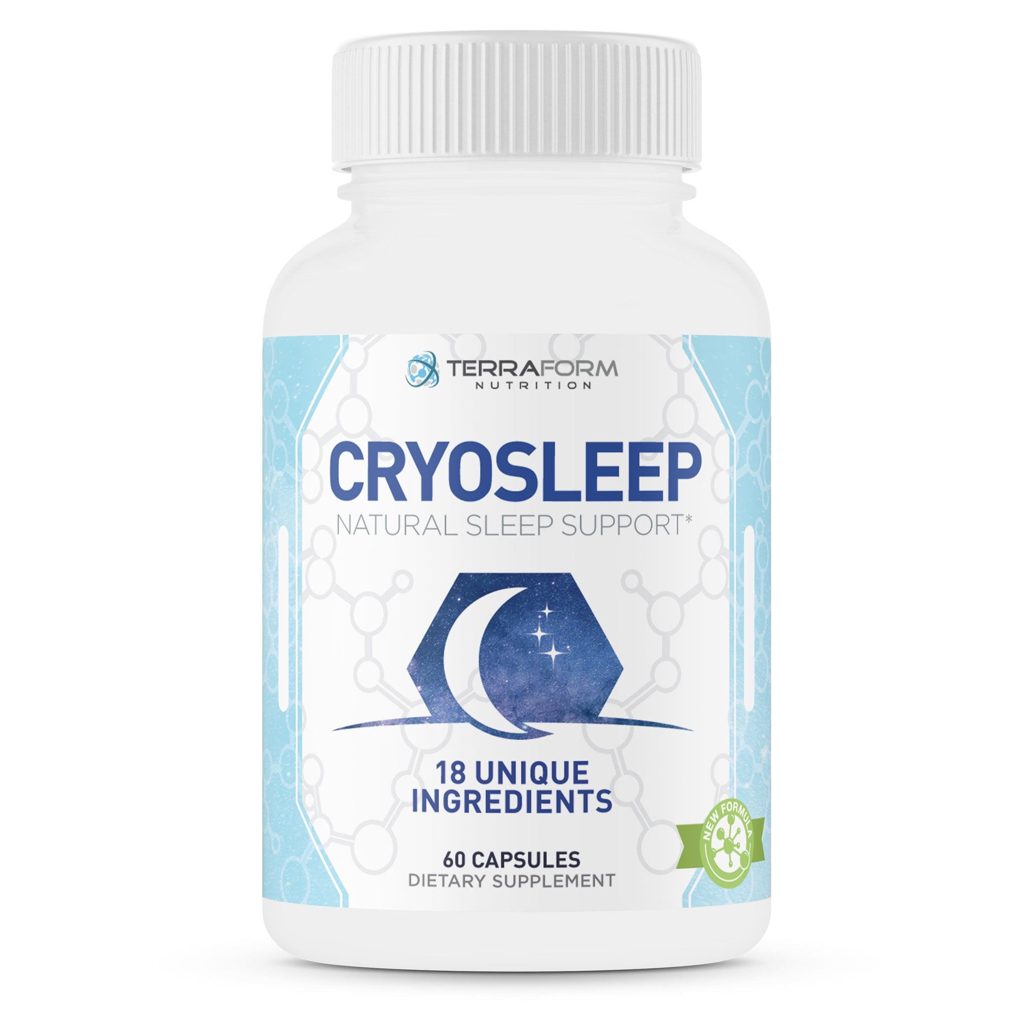 All Natural Sleep Aid - Cryosleep – Fall Asleep Fast – Have a Calm & Restful Night of Sleep – Chamomile & Melatonin – Non Habit Forming - Made in USA – 1 Month Supply
