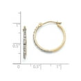 thumbnail image 2 of 14k Diamond Fascination Round Hinged Hoop Earrings, Diamond CTW 0.01, 2 of 2