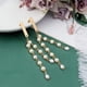 thumbnail image 3 of 50 piezas de aretes de acero inoxidable 304 con forma de rectángulo y agujero, dorados, para mujer, joyería, 25 x 5 mm., 3 of 7