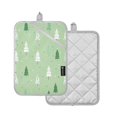 thumbnail image 2 of 2 Pack Pot Holders for Kitchen Heat Resistant Hot Pads Sets for Cooking Baking Green and White Christmas Tree, 2 of 7