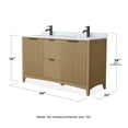 thumbnail image 3 of Wyndham Collection Wcf9191-60D-Cmunsmxx Palmilla 60" Free Standing Double Basin Vanity Set, 3 of 5