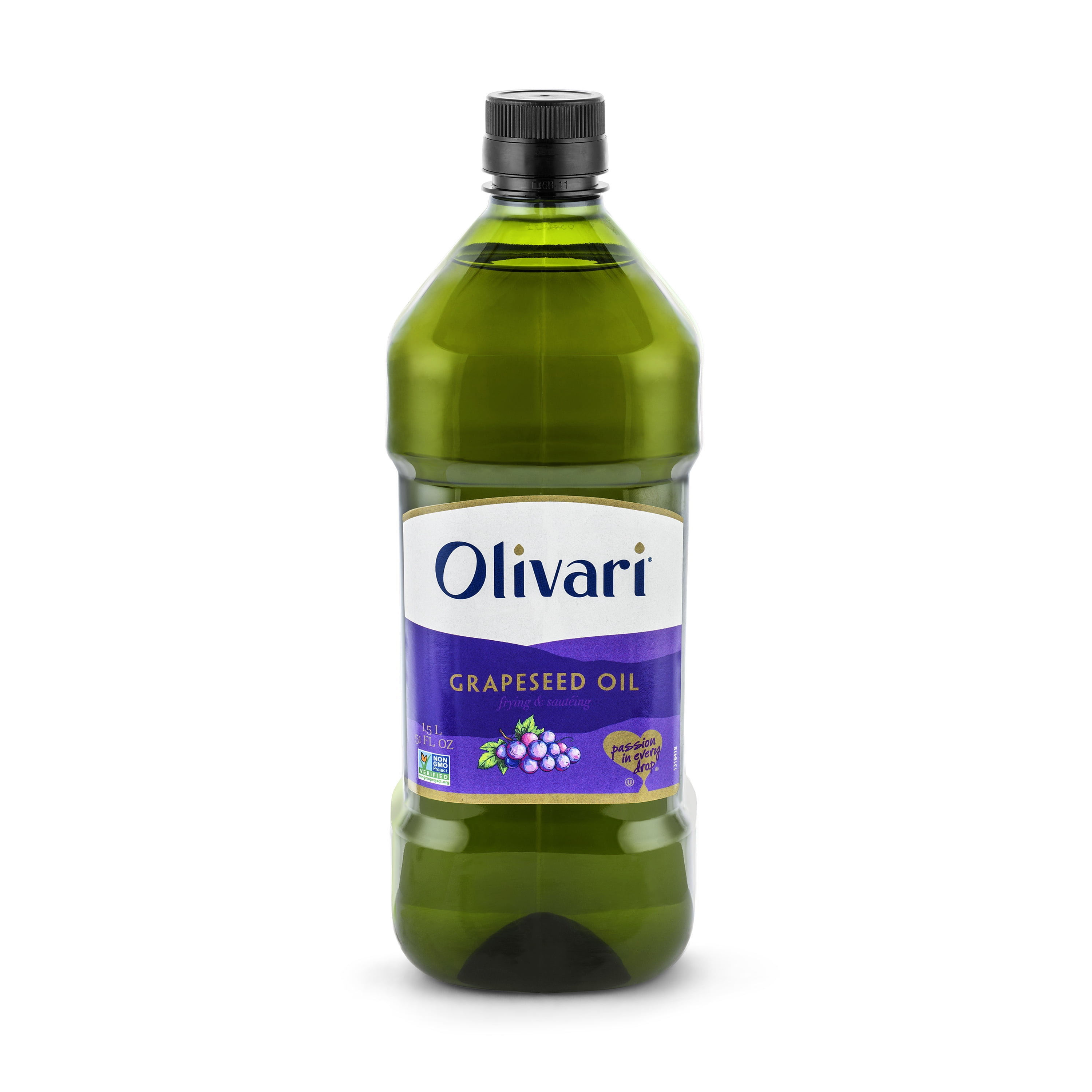 Olivari Grapeseed Oil for Frying and Sauteing, 51 fl oz Plastic Bottle