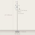 thumbnail image 3 of HOMCOM Industrial Floor Lamp with 3 Hanging Wire Lampshades for Living Room, 3 of 10