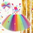 thumbnail image 2 of Sgkm Dress for Girls Rainbow Colorful Sweet Tutu Girls Dresses Birthday Chic Kids Clothes, 2 of 9