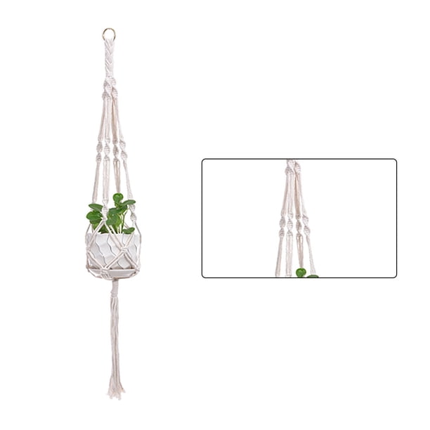 Advancent Colgador de plantas de macramé hecho a mano, colgador de flores/macetas para decoración de pared Jardín y Patio No.18