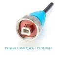 thumbnail image 1 of Generic IP67 Rugged USB 2.0 B Male to Male Extension Cable Embedded Flush Panel Mount USB B Printer Cable for Hard Disk Scanner CNC, 1 of 1