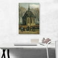 thumbnail image 2 of ARTCANVAS Congregation Leaving the Reformed Church of Nuenen 1885 Canvas Art Print by Vincent Van Gogh - Size: 26" x 18" (0.75" Deep), 2 of 9