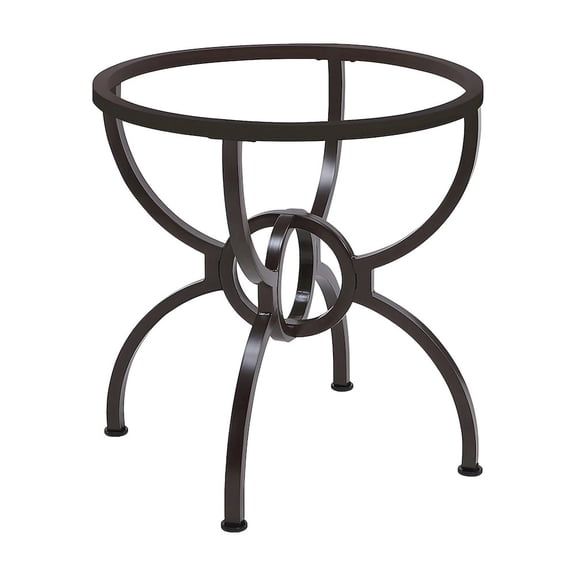 Round Metal Pedestal Dining Table Base for Glass or Marble Top Only, Gunmetal
