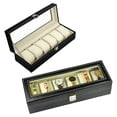 thumbnail image 6 of Ktaxon Leather 6 Slots Wrist Watch Storage Box Holder Organizer Case, 6 of 7