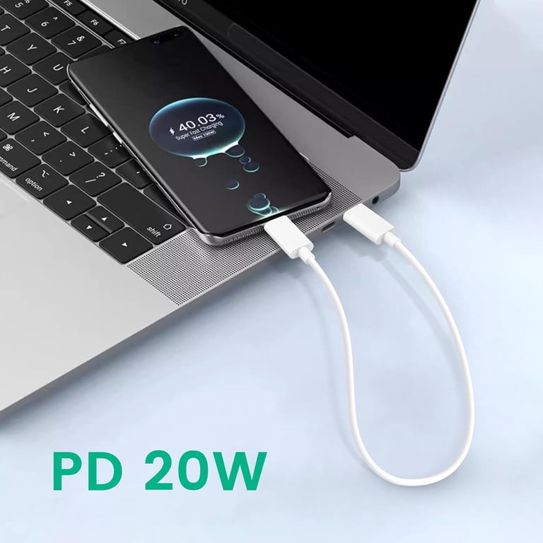 Short USB C Cable 1ft 10-Pack Bulk - Fast Charging & Data Sync Cord For Phone, Power Bank