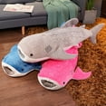 thumbnail image 3 of Large Realistic Whale Shark Plush Toy, Soft Ocean Animal Stuffed Whale Doll, Oversized Fluffy Sea Creature Pillow Plush for Home Decor, Sofa Accent, Gift Giving, 3 of 4