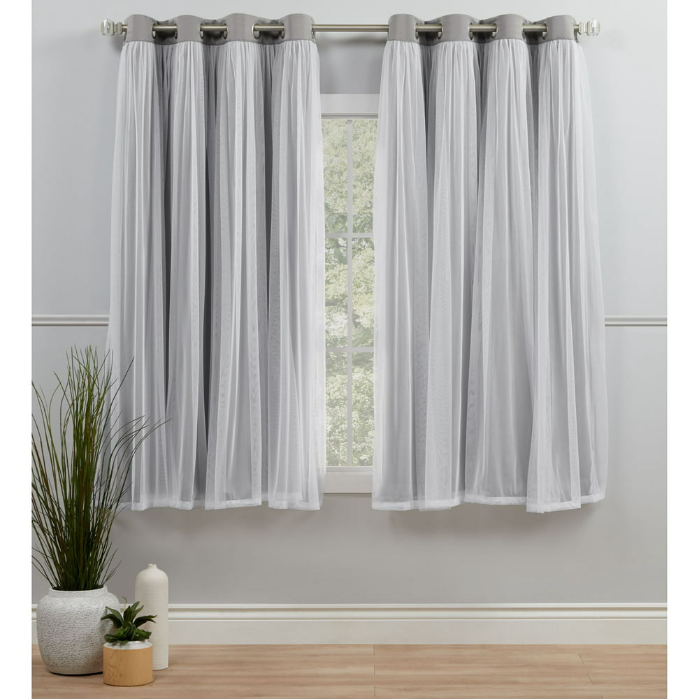 Exclusive Home Curtains Catarina Layered Solid Room Darkening Blackout