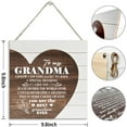 thumbnail image 2 of Grandma Gift, Mother's Day Gift from Grandma, Wooden Plaque Heart Sign, Grandma Birthday Gift, Heart Plaque Gift for Best Grandma Ever, Grandma Sign: I Know I am Very Lucky to Have A Grandma Like You, 2 of 7
