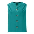 thumbnail image 3 of Summer Tank Tops For Women Front Button Henley Neck Tee Sleeveless Shirts Plain Basic Tee Shirts Loose Fitted Camisole Baggy Boho Dressy Shirts Holiday Beach Party Vest Shirts, 3 of 4