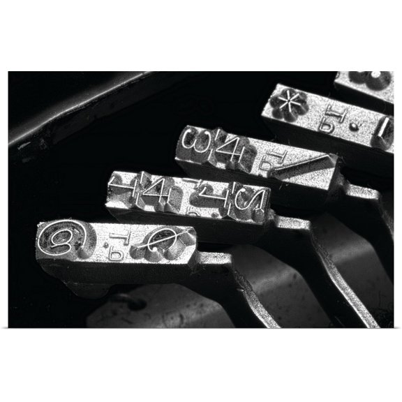 Great BIG Canvas | "Typewriter Symbols" Art Print - 36x24