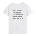 thumbnail image 2 of Camiseta de mujer Camiseta básica Ropa Camiseta de cuello redondo para trabajo Vacaciones Viaje Regalo del día de San Valentín SG, 2 of 8