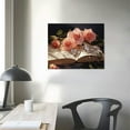 thumbnail image 3 of COMIO Vintage Painting Black and White Red Rose Wall Art Paintings Abstract Wall Art Decor Flower Art Paint for Bedroom Living Room Home Decor Valentines Gift, 3 of 4