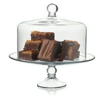 Libbey Selene Glass Cake Stand with Dome