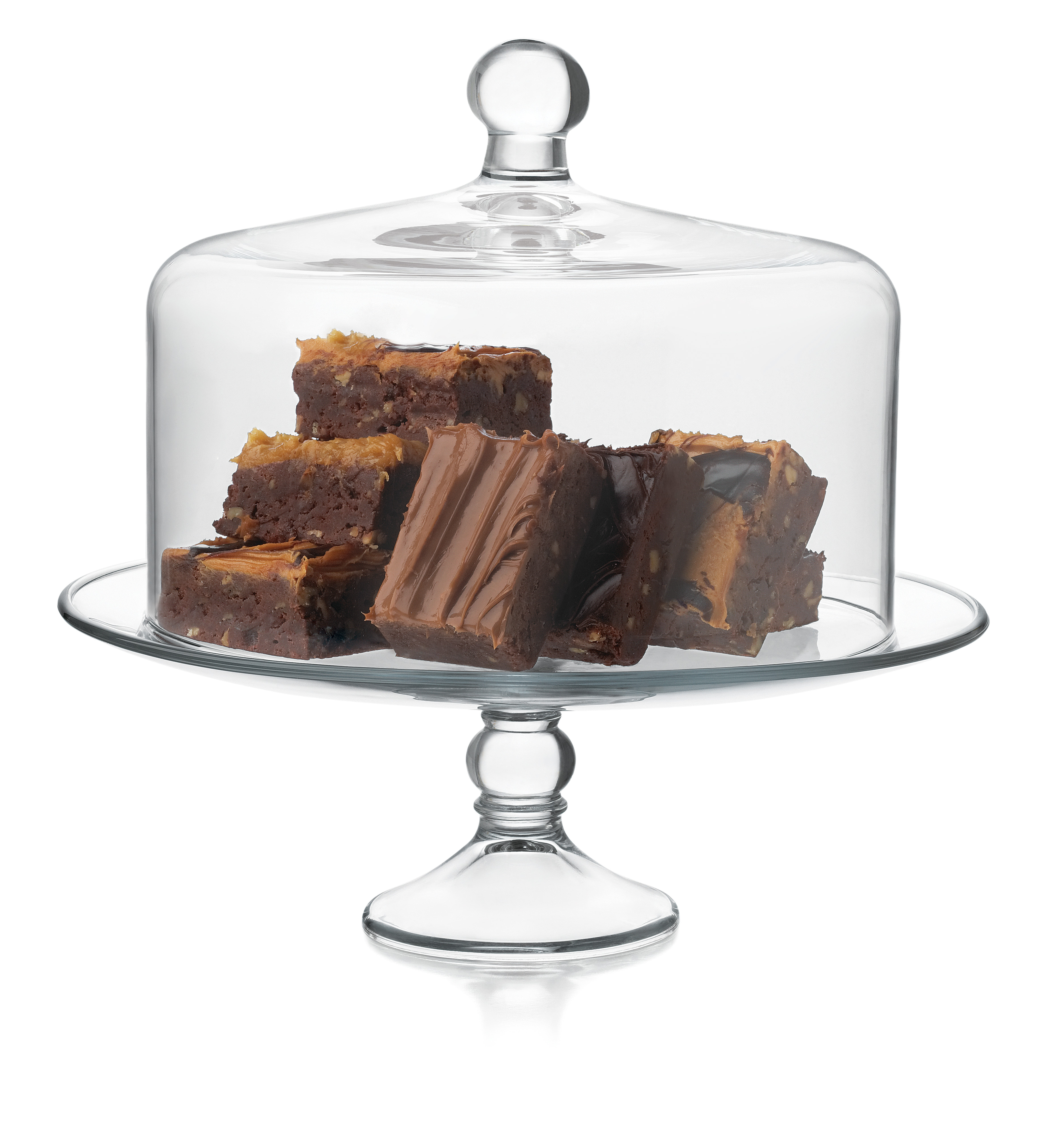 Libbey Selene Glass Cake Stand With Dome Walmart